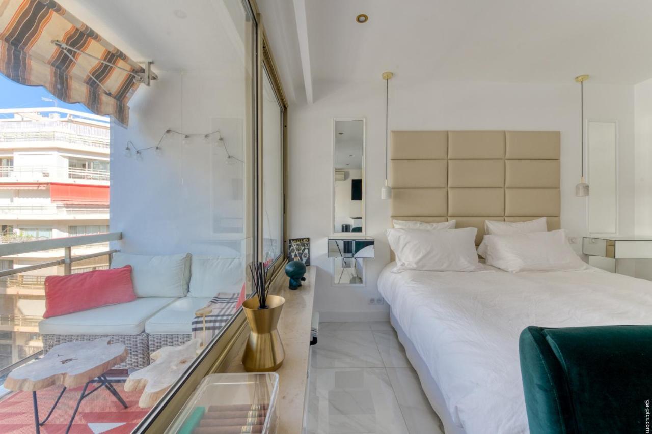 Luxury Maubourg - Vue Mer - Croisette 50M Plage - Clim - Terrasse Cannes Kültér fotó
